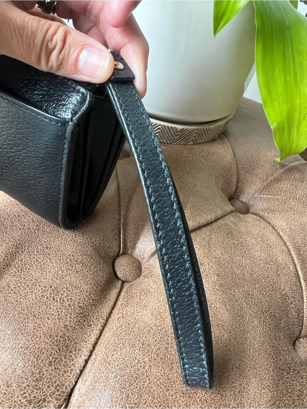 Kate Spade Black Leather Wristlet Wallet